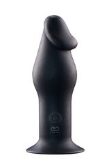 Черный анальный вибромассажер 5INCH RECHARGEABLE BUTTPLUG - 12,7 см. - 