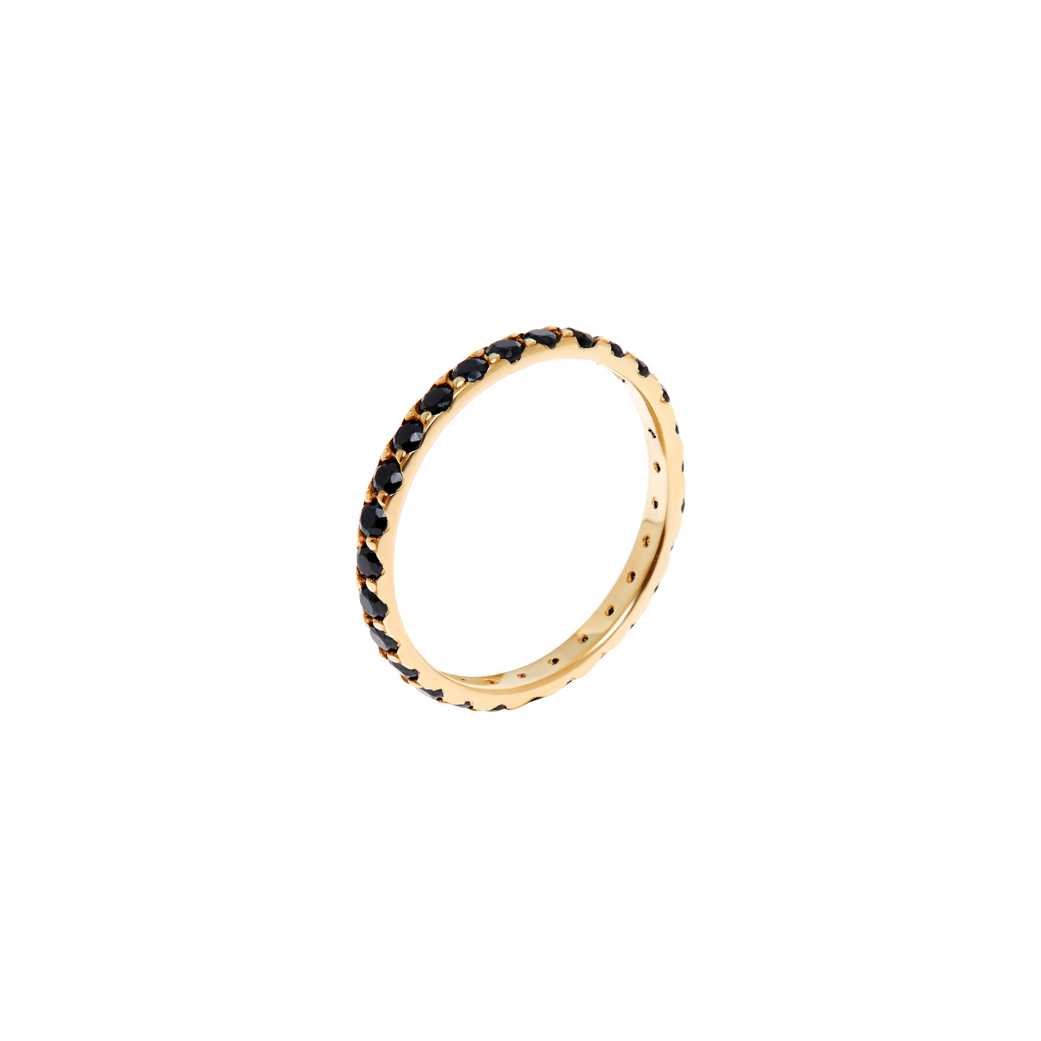 Pave Ring - Gold Black