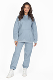 Утепленный спортивный костюм для беременных и кормящих 15154 голубой туман
