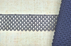 Кружево плетеное, ш. 6,6-6,8 см, тёмно-синий