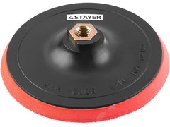 STAYER М14, d 150 мм, пластиковая, мягкая опорная тарелка на липучке для УШМ (35744-150)
