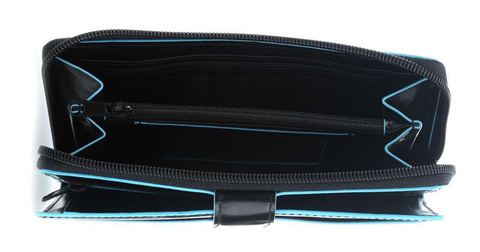 Кошелек женский Piquadro Blue Square, чёрный, кожа натуральная (PD1354B2R/N)