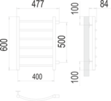 Полотенцесушитель Terminus Классик П6 400х600 бп500