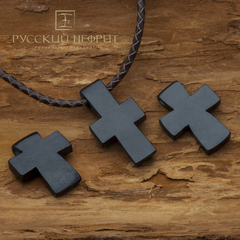 Крест из чёрного нефрита