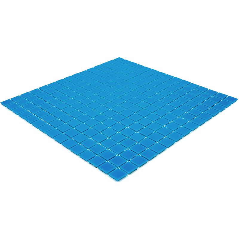 SBN04 Мозаика одноцветная чип 20 стекло Alma Mono Color голубой квадрат