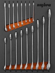 Ombra OMT17STE Набор ключей комбинированных 6-24 мм в EVA ложементе 280х375 мм, 17 предметов 56131