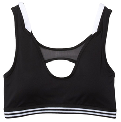 Бюстгальтер спортивный Lacoste Contrast Accents And Cut-Outs Sports Bra - black/white/black