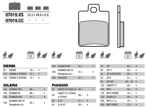 07019 колодки тормозные МОТО(FDB2057)