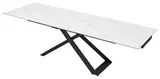 фото 3 Стол LIVORNO 180 MATT WHITE MARBLE SOLID CERAMIC / BLACK, DISAUR на profcook.ru