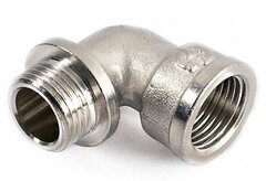 STOUT Уголок с упором 1" ВР/НР, никелированная латунь (SFT-0016-000001)