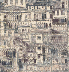 9144-20 Обои Monte Solaro PALAZZO DUCALE 1,06х10,05м / винил горячего тиснения на флизелине / раппорт 64см