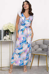 Платье Хатиса (голубо-розовое) П14073-4М LT Collection