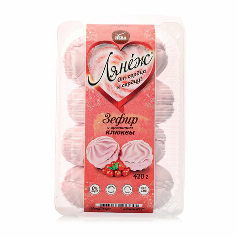 Зефир Лянеж  с ароматом клюквы  420гр