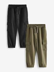 Брюки карго для мальчика Next N07-674, 2 шт., Хаки, Черный