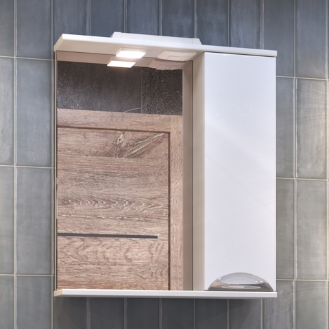 Шкаф навесной с зеркалом Callao 600 (правый) со спотом