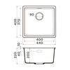 Omoikiri 4997518 Мойка Kata 44-U-WH Artgranit/белый