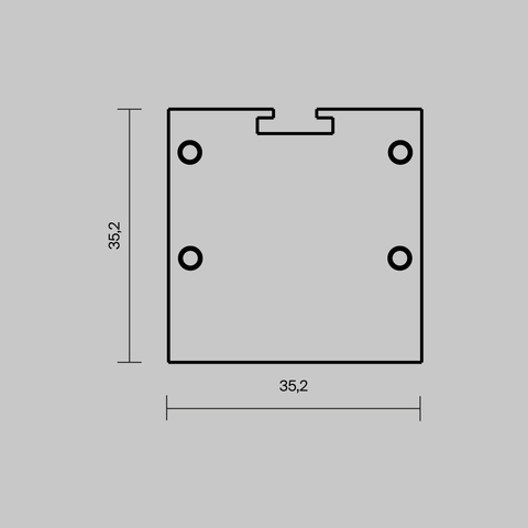 Комплект заглушек Maytoni (для профиля 72×36) 2 шт., ALM-7236T-S-EC 642083