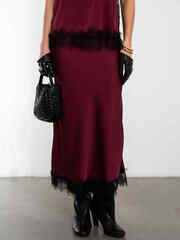 Юбка Шантилье (бордовый)