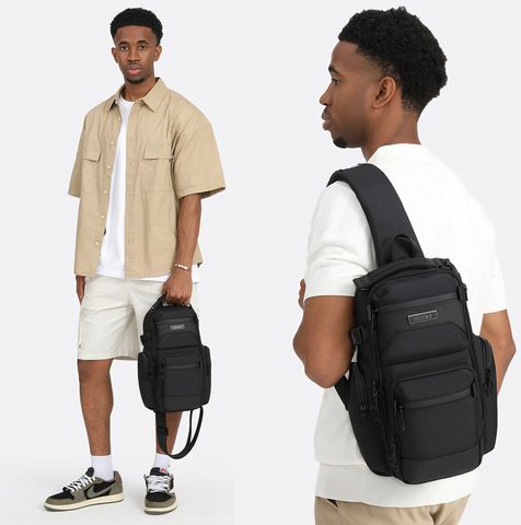 Картинка рюкзак однолямочный Ozuko 9805 Blue - 4