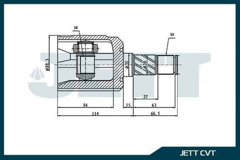 ШРУС внутренний JETT V40-4029