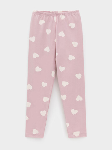 брюки  для девочки  КР 4074/розовый лед,сердечки к599