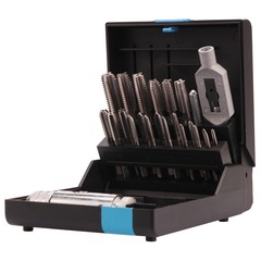 Набор метчиков комплектных M3 -M12 HSSE DIN352 (+ вороток) 23пр Volkel 47055