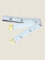 Сантиметровая лента портновская, 1.2×150 см (см/дюймы) цвет белый