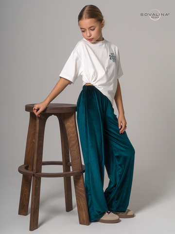 Брюки Classic бархат ель