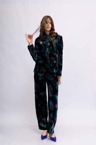 Marc Cain Жакет бархатный с узором 