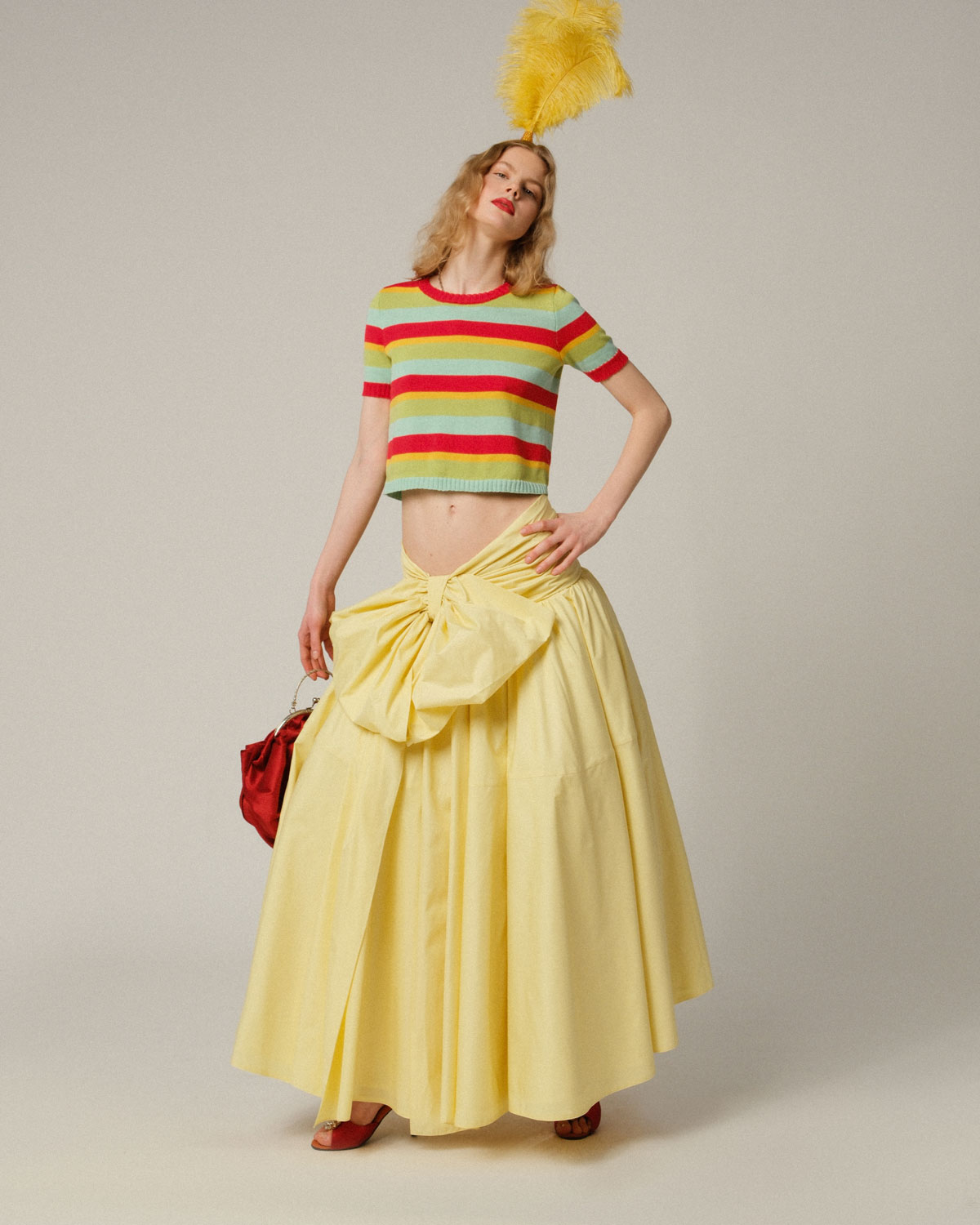 Укороченный трикотажный топ