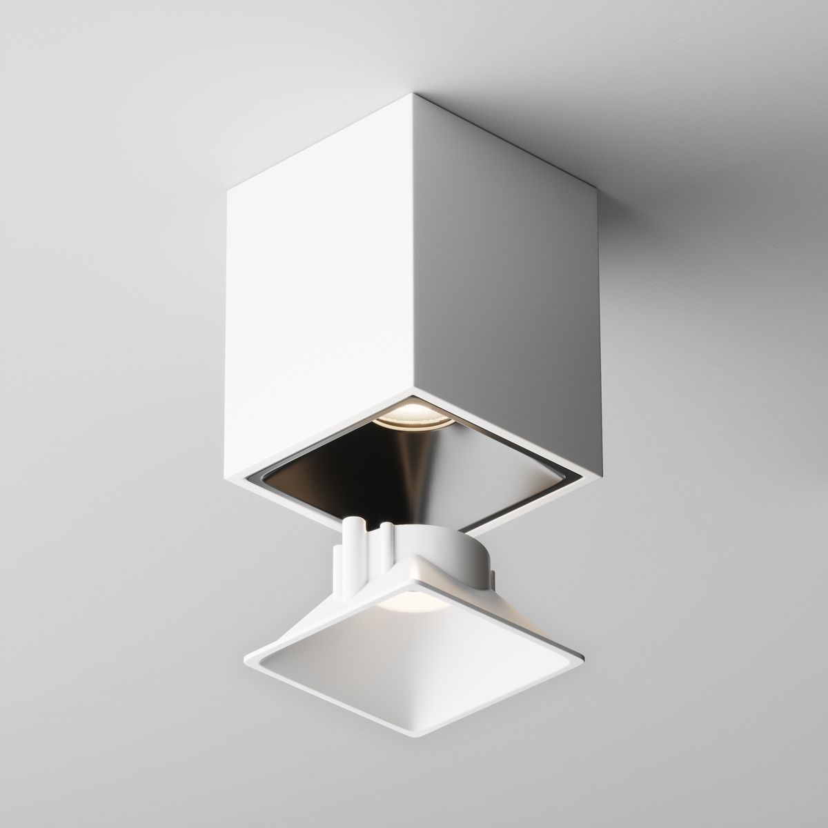 Декоративная рамка-отражатель Maytoni Technical Downlight Alfa LED Ring8-10W-SQ-W