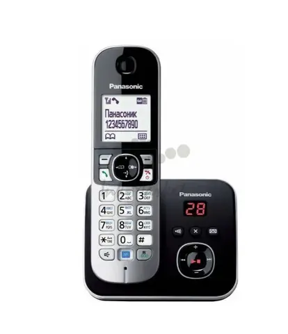 Радио-телефон Dect Panasonic KX-TG6821RUB черный автооветчик АОН