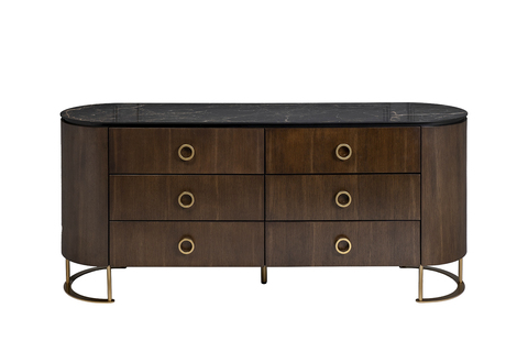 Комод Garda Decor коричневый 165*44,5*71 см