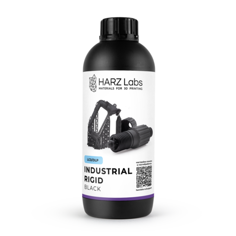 Фотополимерная смола HARZ Labs Industrial Rigid, чёрная, 1 кг