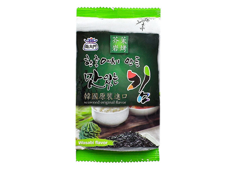Снек из морской капусты со вкусом васаби CJ Bibigo, 5г