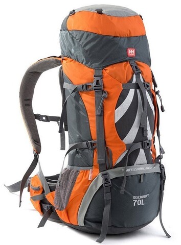 Картинка рюкзак туристический Naturehike discovery 70l Bright Orange - 1