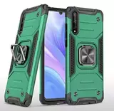 Противоударный чехол Strong Armour Case с кольцом для Xiaomi Poco F3, Mi 11i (Зеленый)