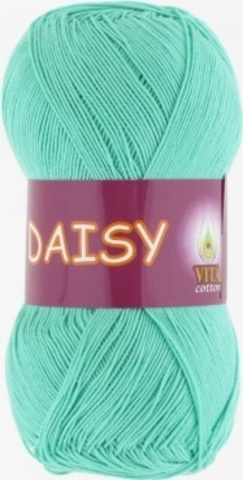 Пряжа VITA cotton "Daisy" - (4409-Св. зелёная бирюз)