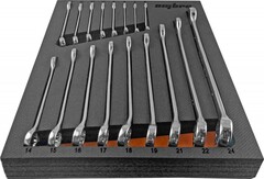 Ombra OMT17STE Набор ключей комбинированных 6-24 мм в EVA ложементе 280х375 мм, 17 предметов 56131