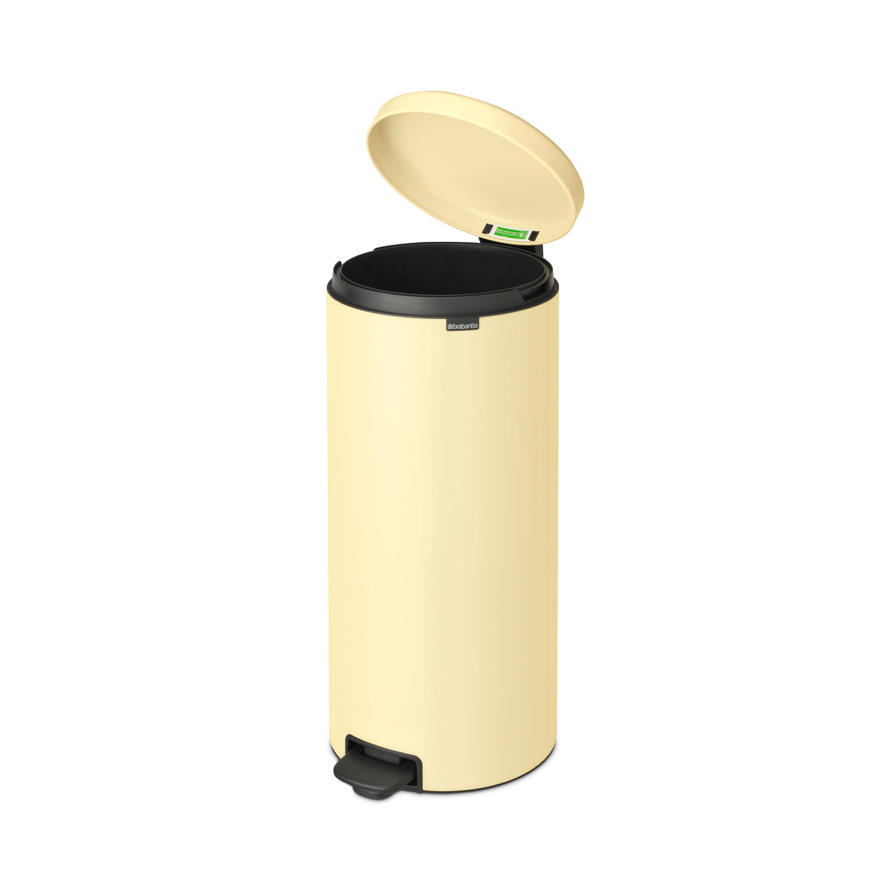 Мусорный бак newIcon с педалью (30 л), Ванильно-желтый, арт. 233845 - фото 3