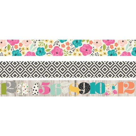 Набор скотчей- Carpe Diem Good Vibes Washi Tape -1,5 см - 3шт