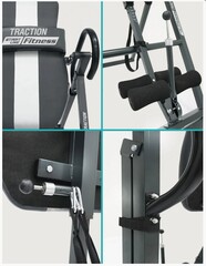 Инверсионный стол Start Line Traction с подушкой SLFIT03S-GS серо-серебристый