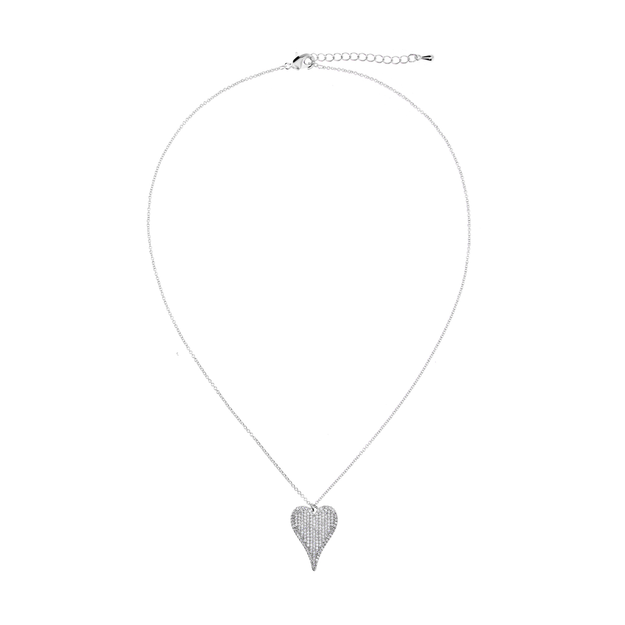 

Колье Silver Necklace With Textured Heart