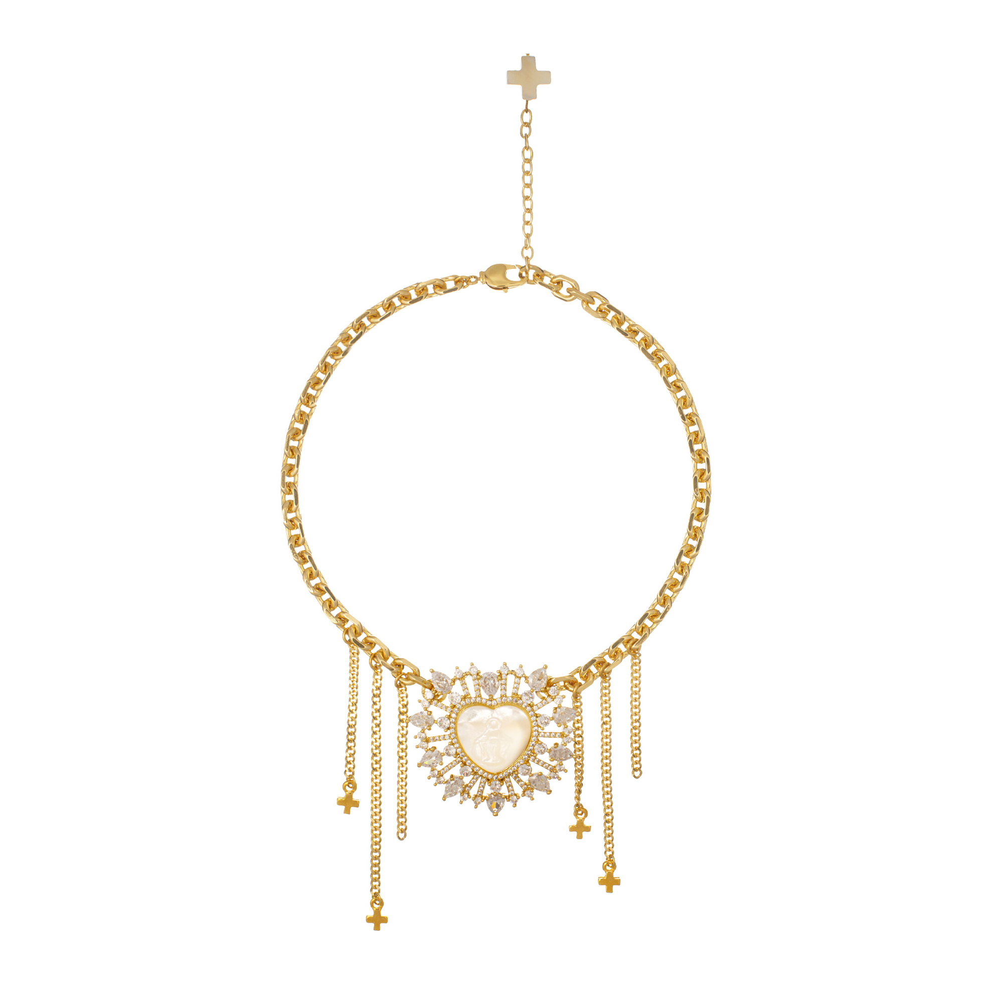 

Чокер Heart Of The Virgin With Crosses Necklace