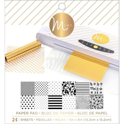 Набор бумаги 15х15 см. для фольгирования-  Heidi Swapp Minc Reactive Paper Pad -24 л. White