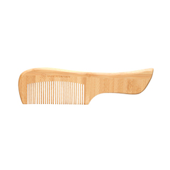 Гребень для волос бамбуковый с ручкой изогнутый
