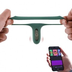 Виброкольцо Magic Motion Rise темно-зелёное