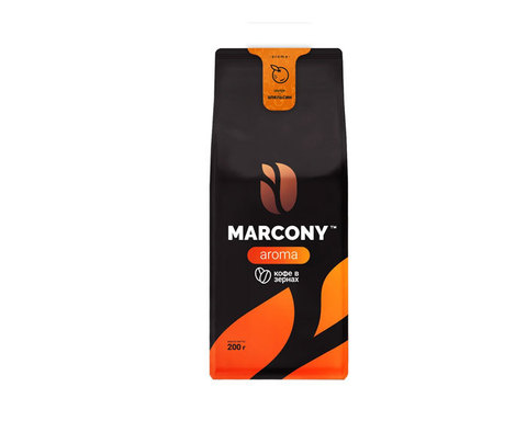 купить Кофе в зернах Marcony Aroma со вкусом Апельсина, 200 г