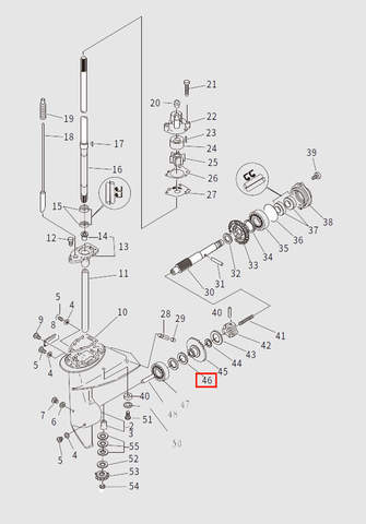 Шайба вала винта для лодочного мотора T9.8 Sea-PRO