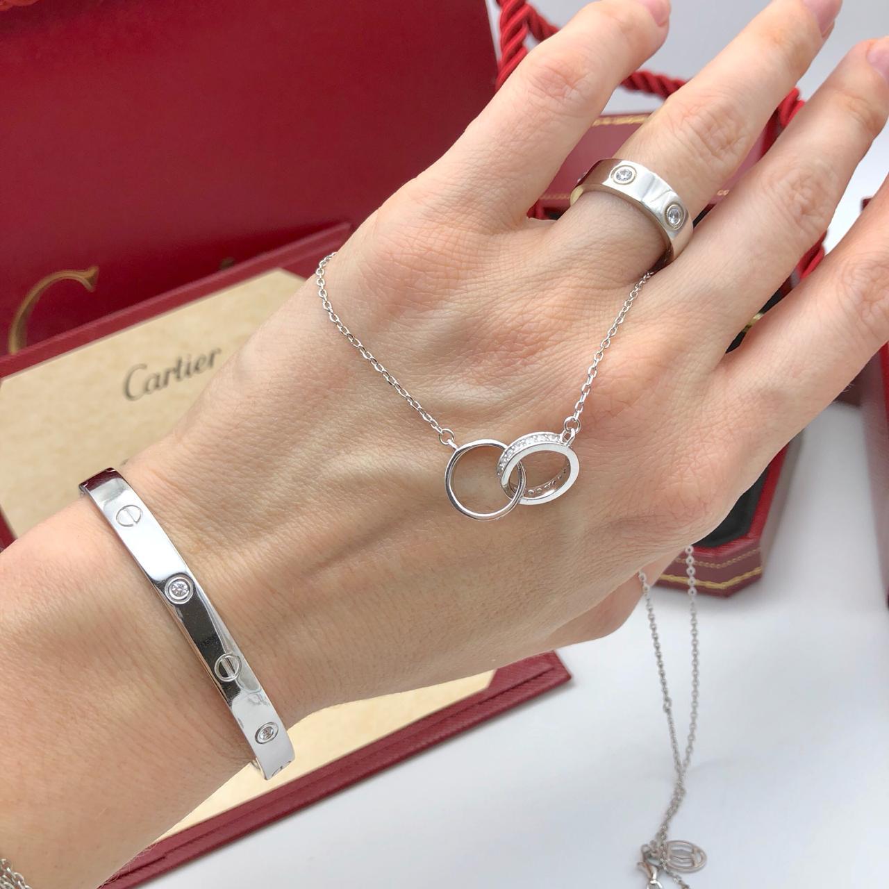 Браслет cartier love серебро